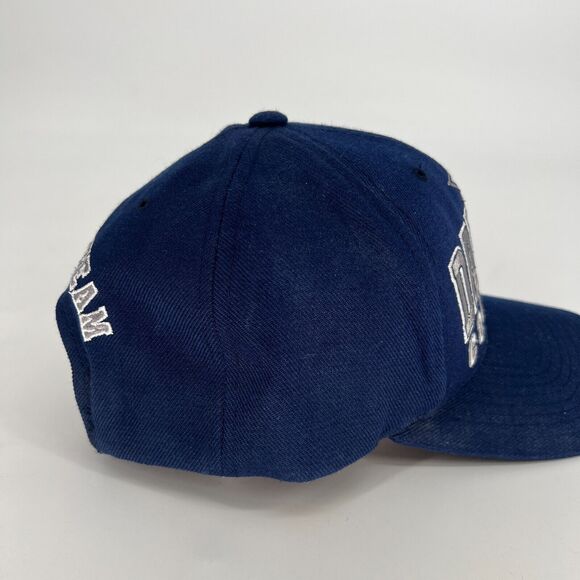 VTG Dallas Cowboys Back Script Snapback Hat Cap Blue Team NFL America's Team - Picture 2 of 9